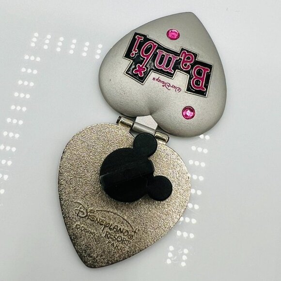 Bambi Heart Locket Hinged Disney Pin DLRP Disneyland Resort Paris Trading RARE - Picture 5 of 8